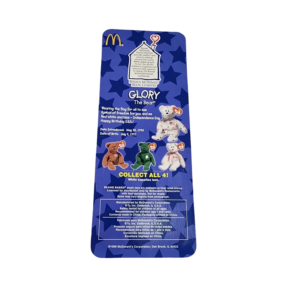 Ty Beanie Babies Glory The‎ Bear McDonald's Collectible Plush Toy